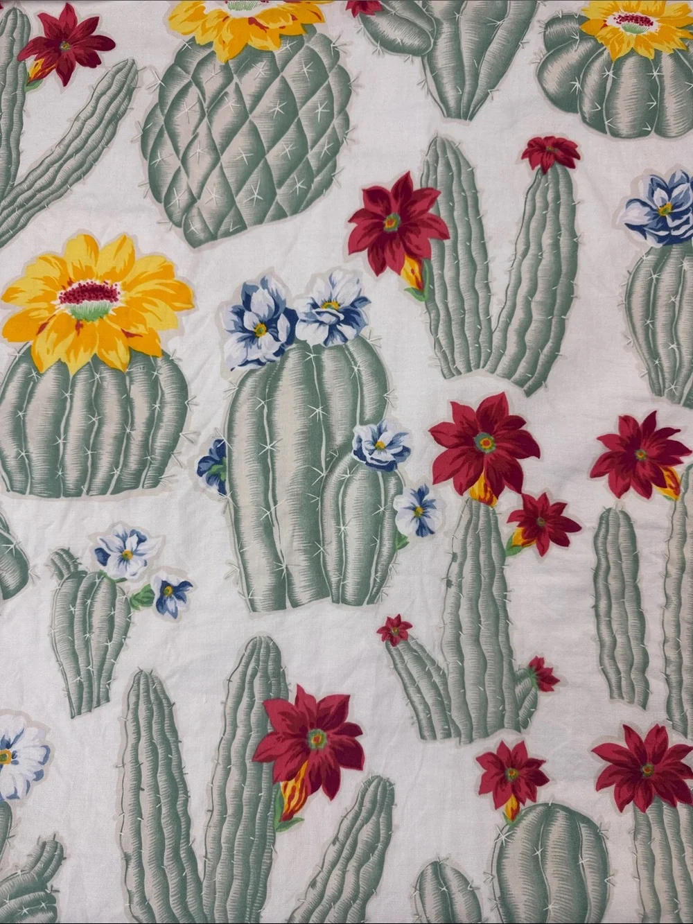 Handmade Desert Cactus Flower Baby Blanket Crib Nursery